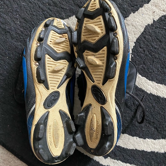 Rawlings cleats, size 5, black and blue. - Picture 2 of 6